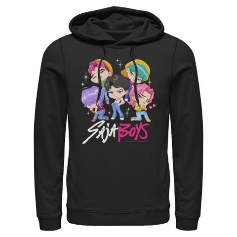 Men's KPop Demon Hunters Saja Boys Chibi Group  Pull Over Hoodie
