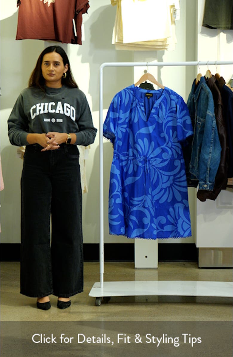 Emidora Floral Cotton Shift Dress, sales video thumbnail