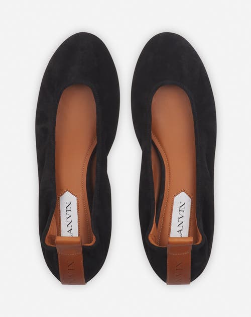 Lanvin Suede Ballet Flats For In Black