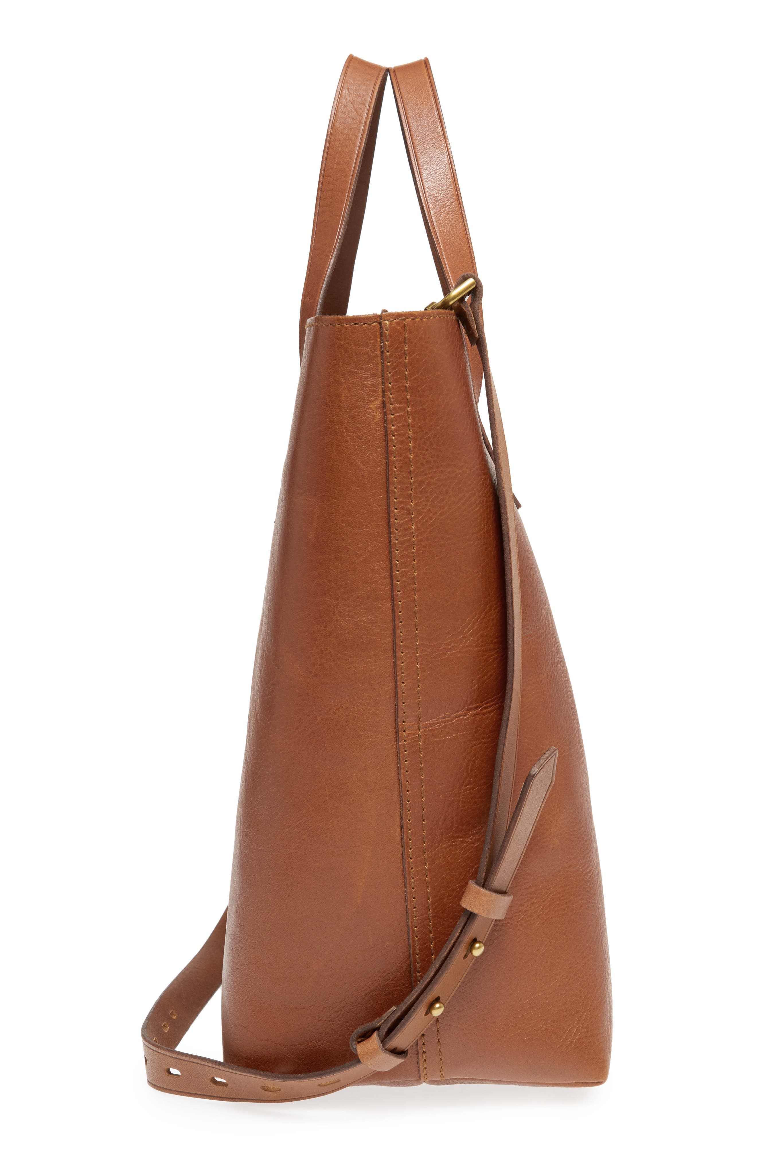 Zip Top Transport Leather Carryall, Alternate, color, ENGLISH SADDLE
