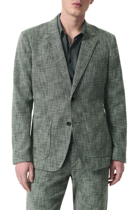 Butler Classic Fit Marl Stretch Cotton Blend Sport Coat