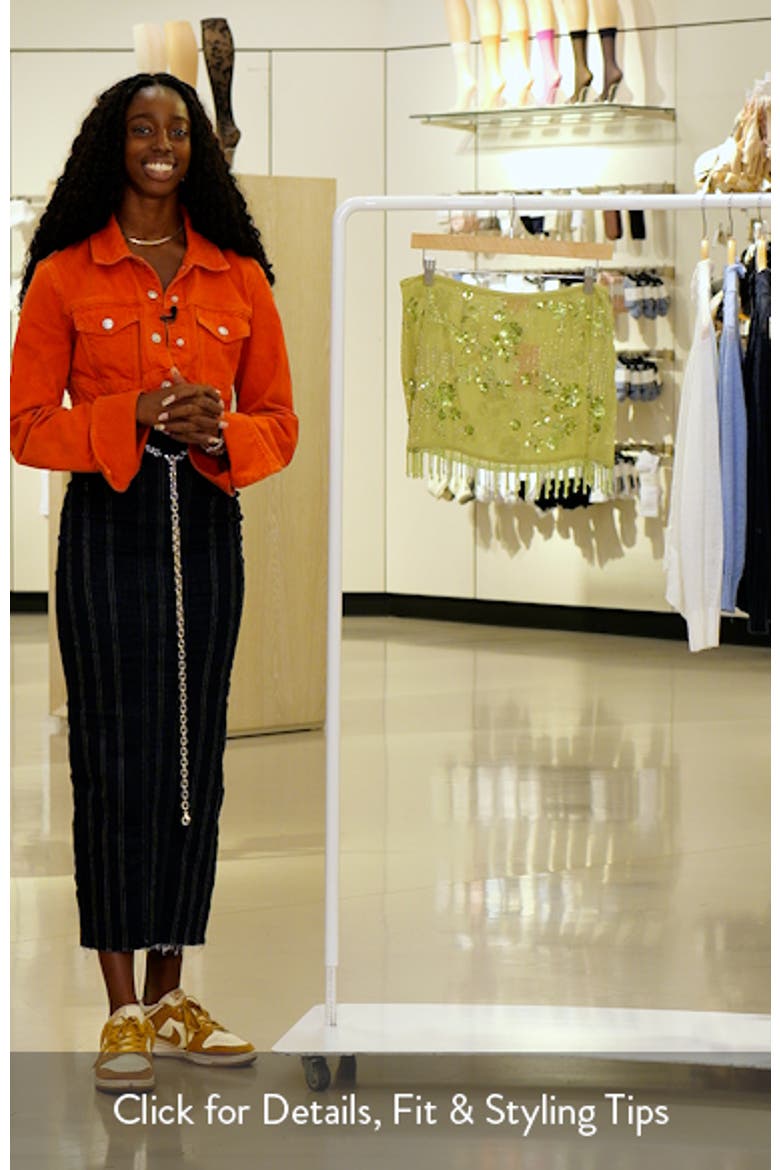 Embellished Fringe Semisheer Miniskirt video
