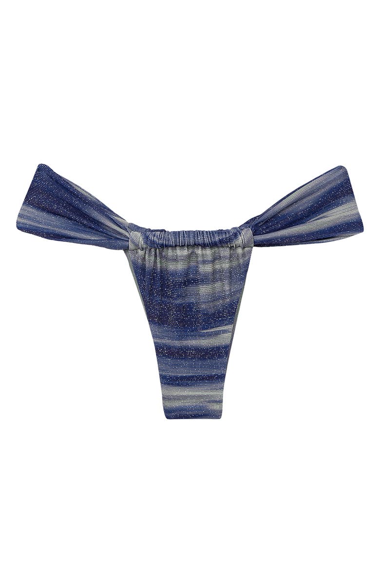 ViX Paula Hermanny Moonlight Metallic Tanga Bikini Bottoms, Alternate, color, Dark Blue Multi