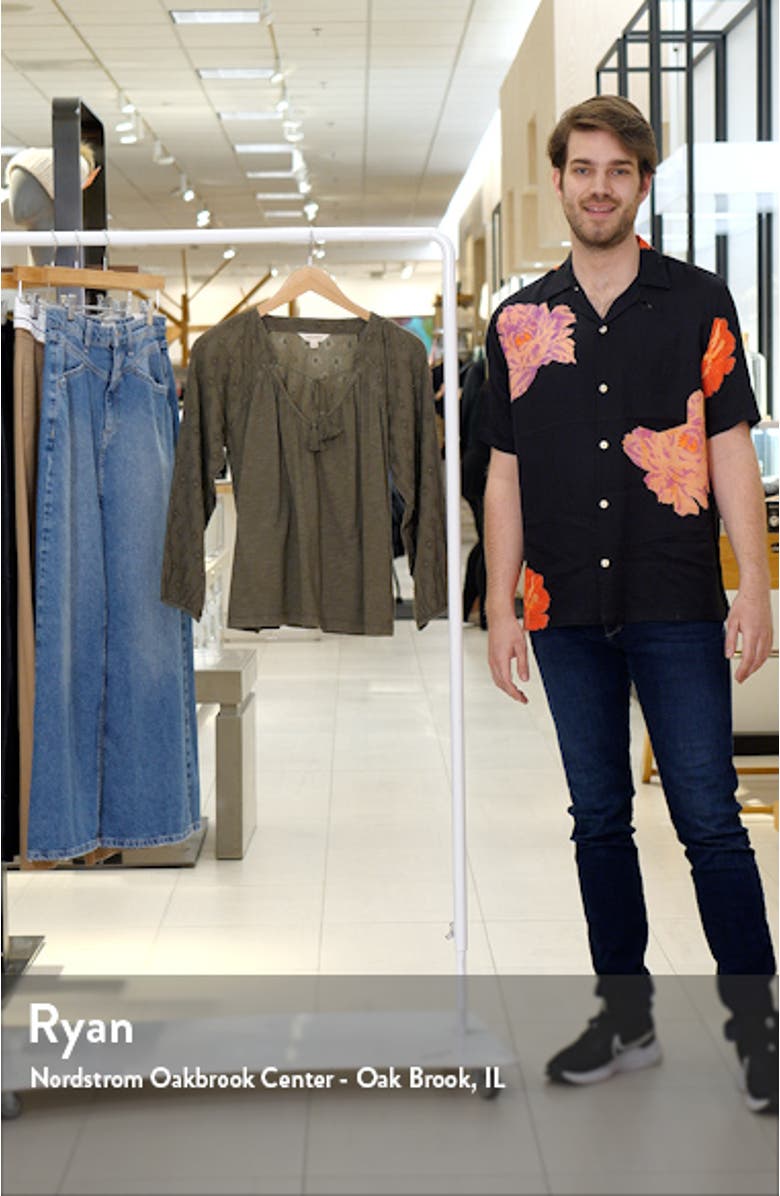 Long Sleeve Cotton Peasant Top, sales video thumbnail