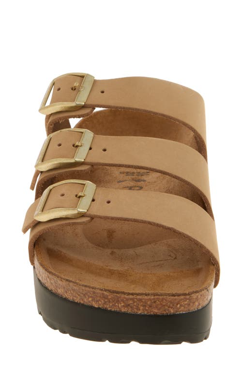 Birkenstock Papillio Florida Iii Flex Womens Nubuck Platform Sandals In Sand
