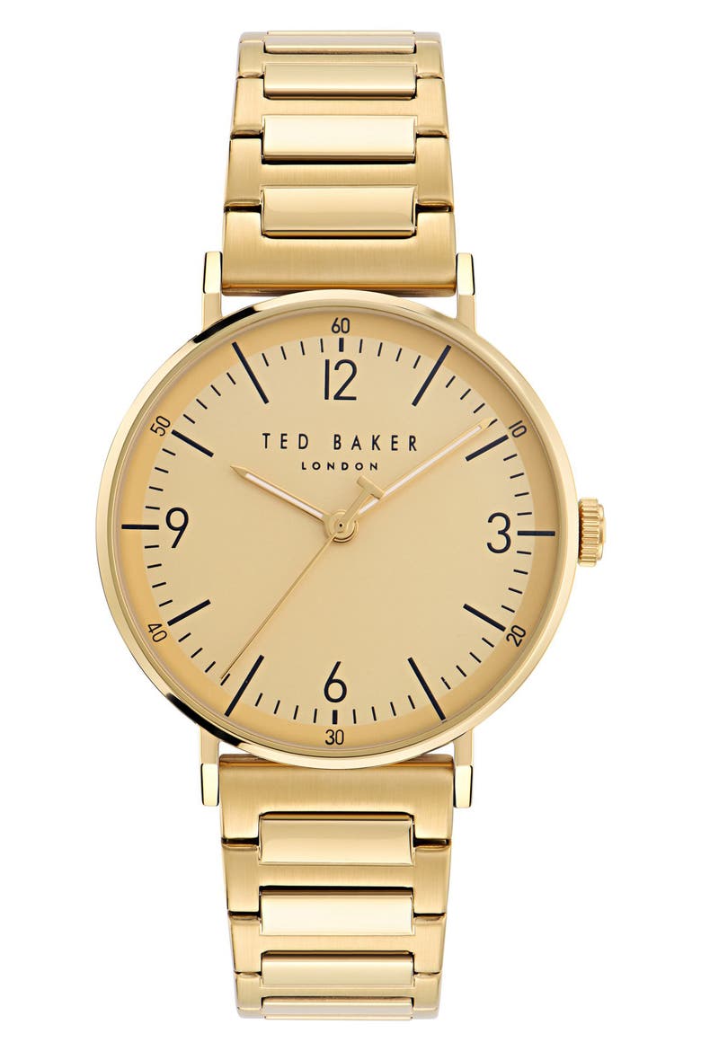 Phylipa Gents Bracelet Watch, 41mm, Main, color, GOLD-TONE