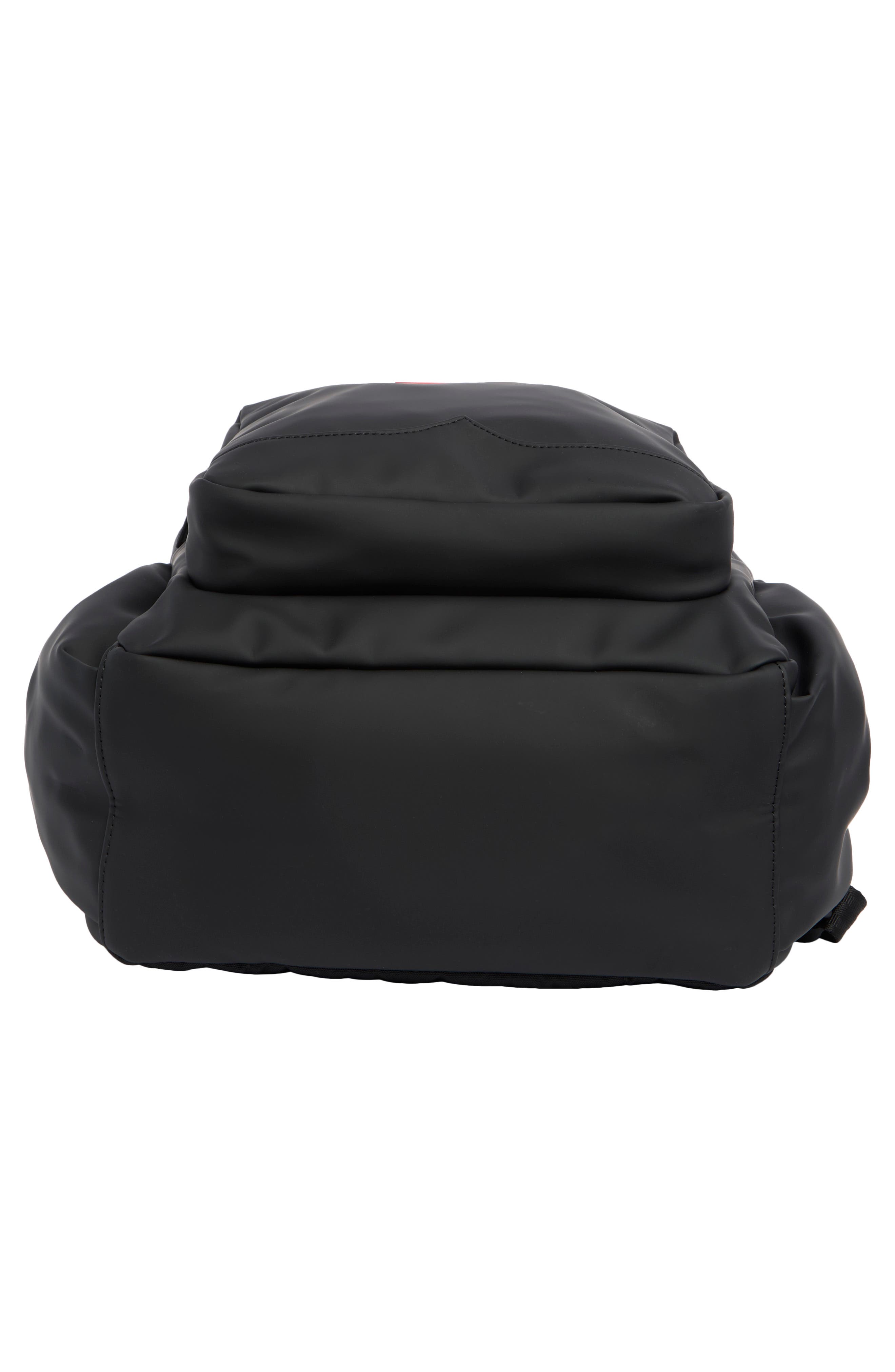 All In Faux Leather Backpack, Alternate, color, BLACK MATTE
