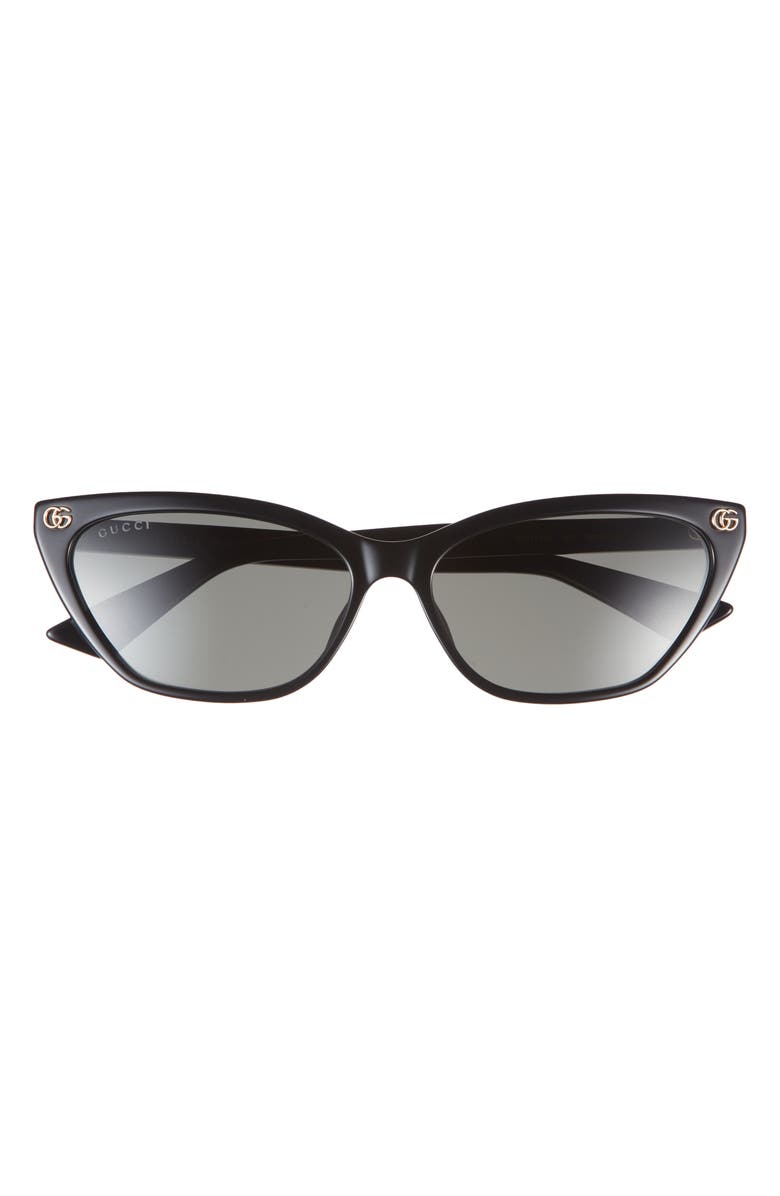 Gucci 58mm Cat Eye Sunglasses, Main, color, Black