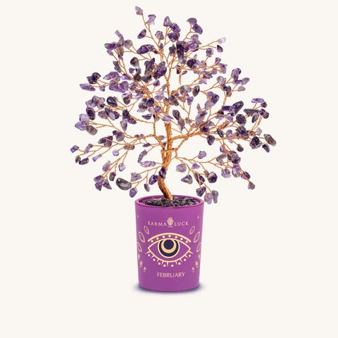 Amethyst Feng Shui Crystal Tree February Birthstone Compassionate Vibration