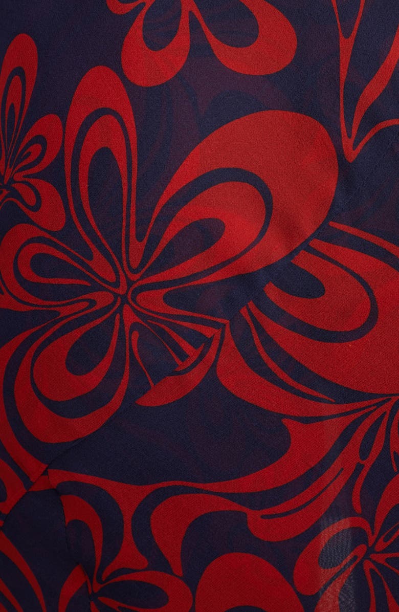 Dries Van Noten Print Cowl Neck Silk Gown, Alternate, color, 