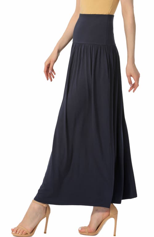 Kimi & Kai Tiered Maxi Skirt In Blue