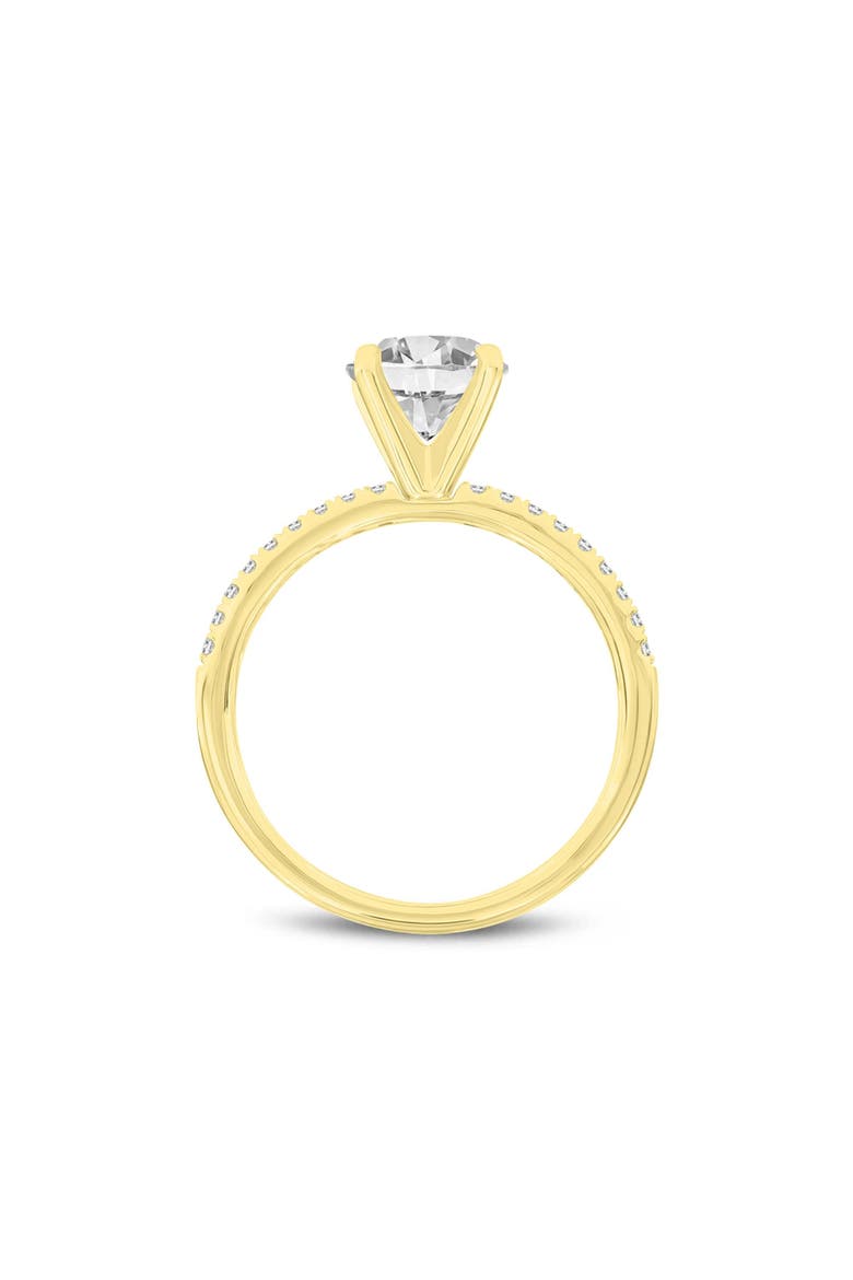 Ivy 14K Yellow Gold Round Cut Lab Grown Diamond  Engagement Ring - 3.1 Ct, Alternate, color, 14K Yellow Gold