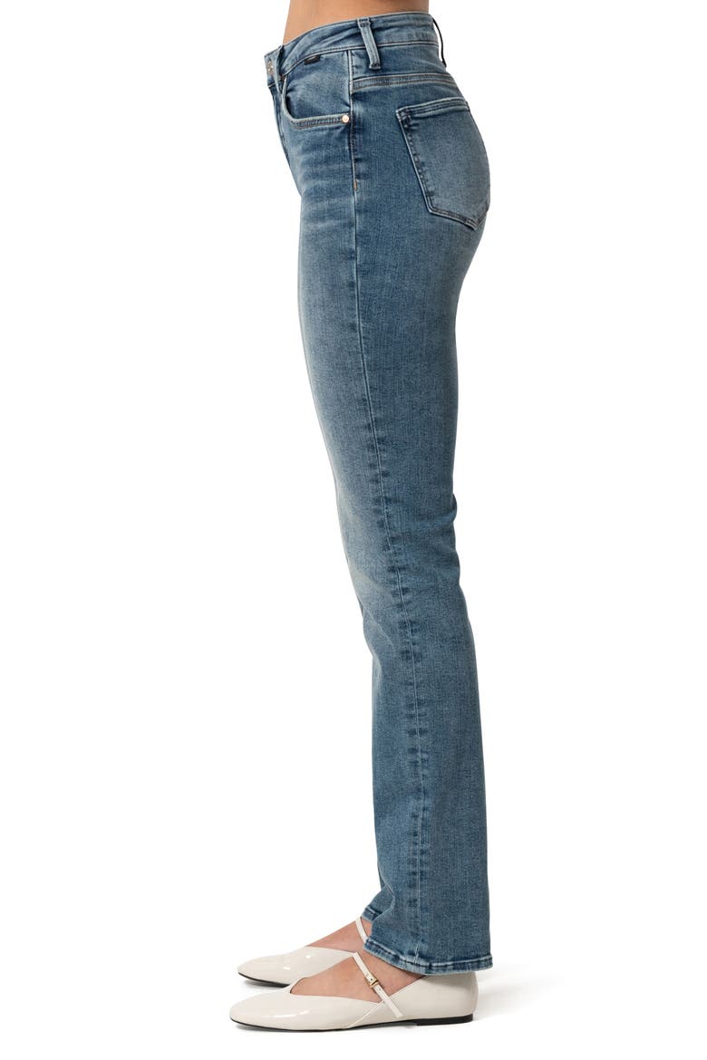 Kendra High Waist Straight Leg Jeans, Alternate, color, LIGHT USED FLEX BLUE