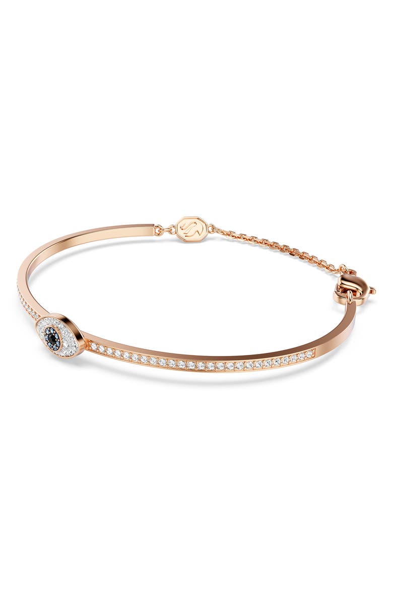 Swarovski Symbolica Bangle, Alternate, color, Rose Gold/ Multi