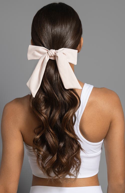 The Hair Edit Goddess Hair Ribbon Scrunchie In White