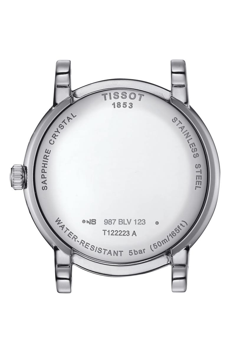 Tissot T-Classic Carson Premium Moonphase Leather Strap Watch, 32mm, Alternate, color,