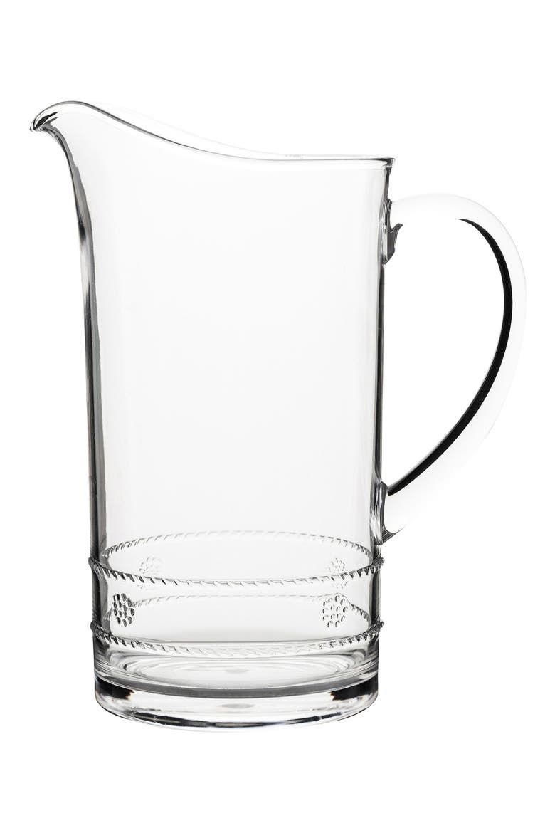 Isabella Acrylic Pitcher, Main, color, CLEAR