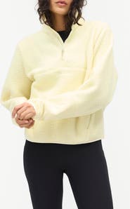 Halfdays Pieper Water Repellent Recycled Polyester Fleece Quarter Zip Top