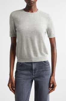 Short Sleeve Cashmere Crewneck Sweater