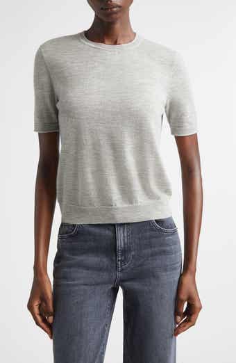 Short Sleeve Cashmere Crewneck Sweater