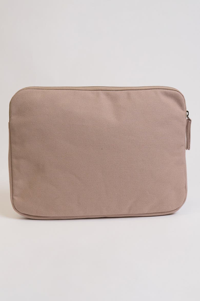 13-Inch Organic Cotton Laptop Sleeve, Alternate, color, Sand Dune