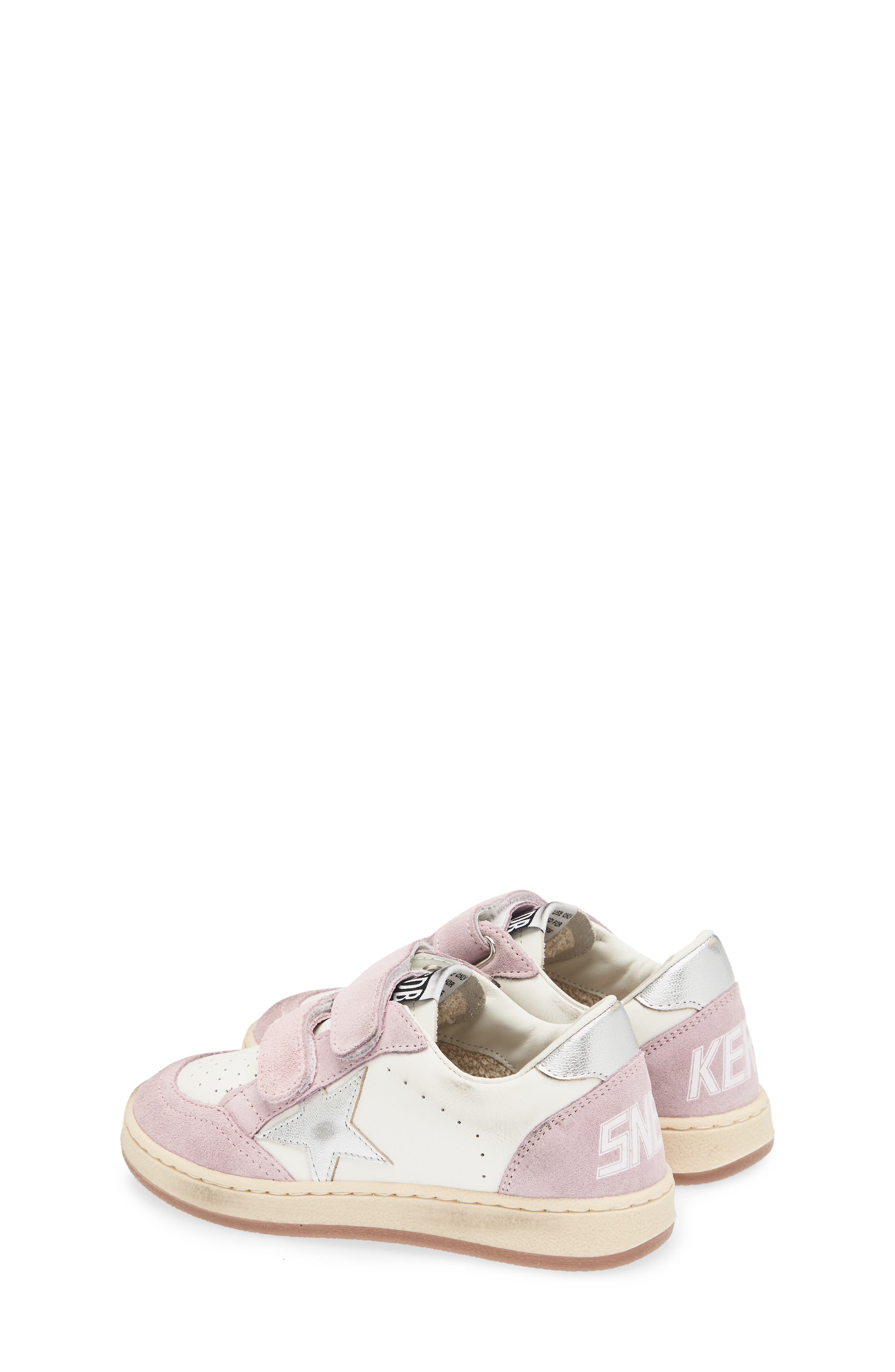 Kids' Ball Star Sneaker, Alternate, color, WHITE/ LILAC/ SILVER