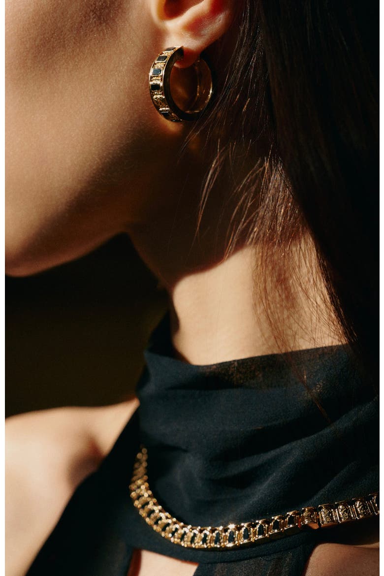 Crown of Rome Necklace, Alternate, color, Gold & Black