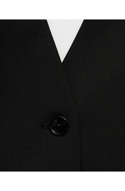 Mango Halter Suit Waistcoat Black In Black