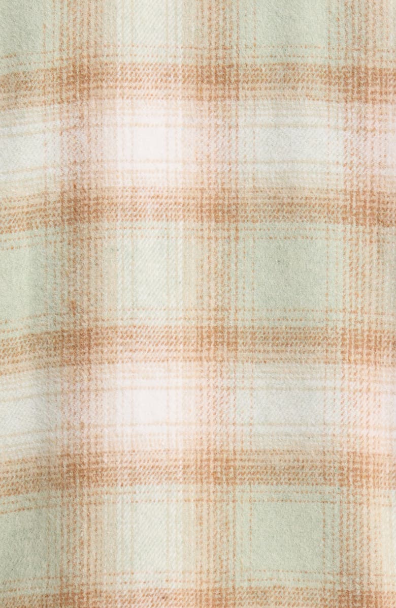 Museum of Peace & Quiet Wordmark Plaid Zip Shirt Jacket, Alternate, color, Sage