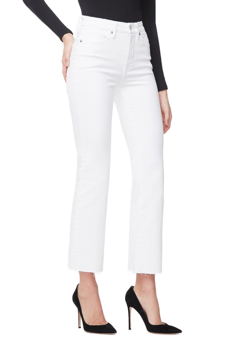 Good Curve High Waist Ankle Straight Leg Jeans, Alternate, color, WHITE008