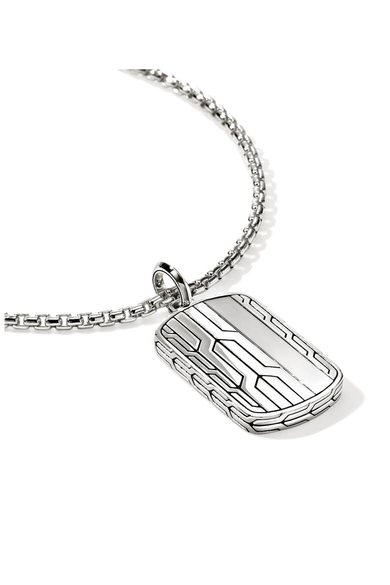 Icon 50 Tag Pendant, Alternate, color, SILVER