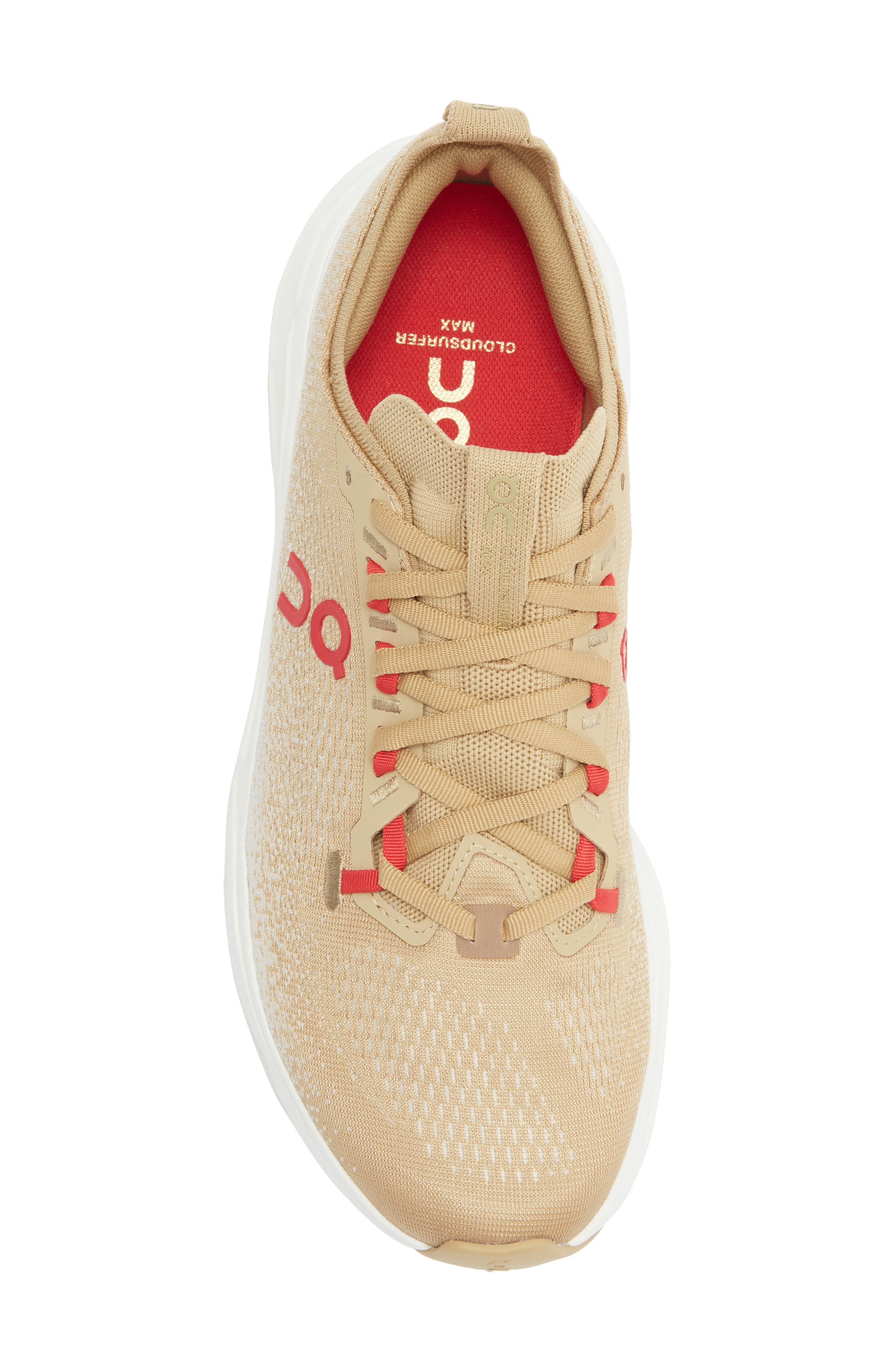 On Cloudsurfer Max Running Sneaker, Alternate, color, Chai/ Ivory