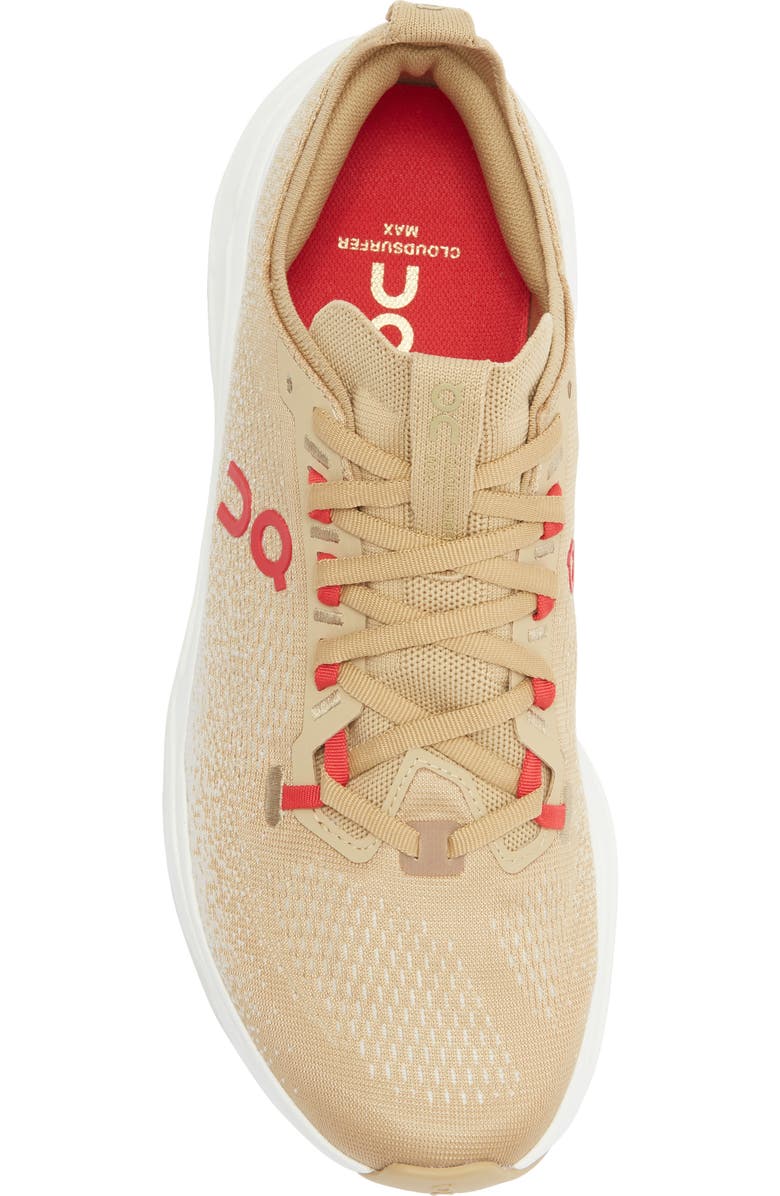 On Cloudsurfer Max Running Sneaker, Alternate, color, Chai/ Ivory