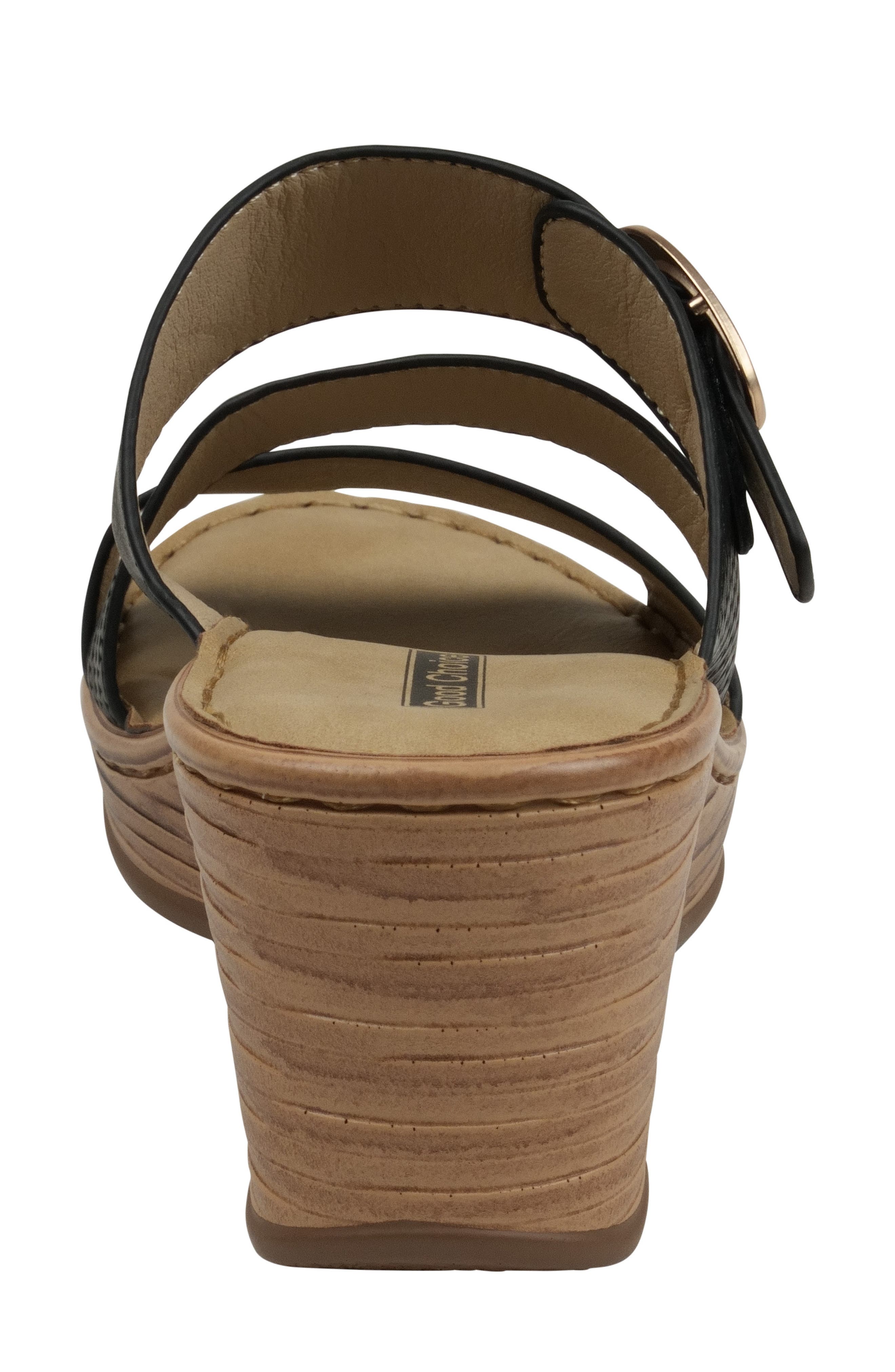 GC SHOES Odalis Platform Wedge Slide Sandal, Alternate, color, Black