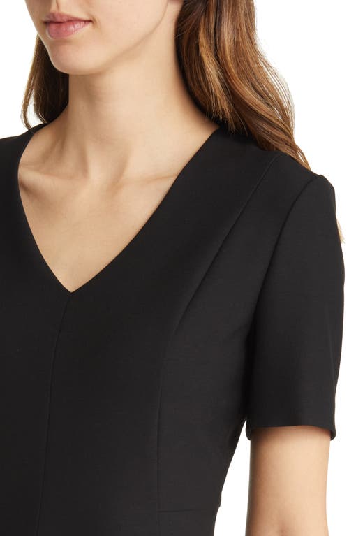 Hugo Boss Boss Dijeta Mixed Media Dress In Black