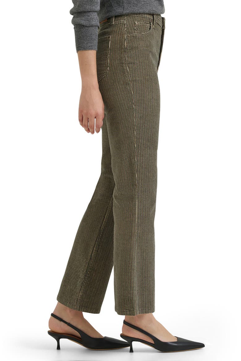 High Waist Glen Plaid Corduroy Kick Bootcut Jeans, Alternate, color, CHOCOLATE GLEN PLAID CORD