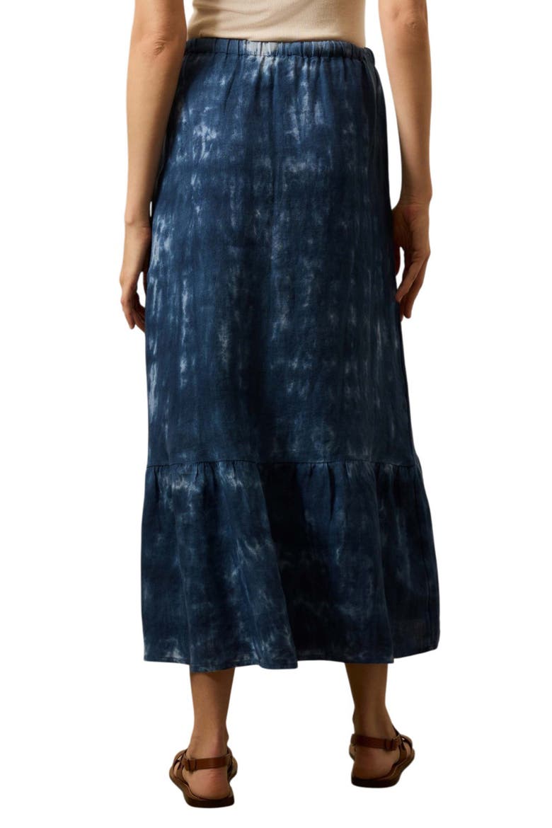 Sunbeam Linen Drawtring Midi Skirt, Alternate, color, MOONLIGHT TIE DYE