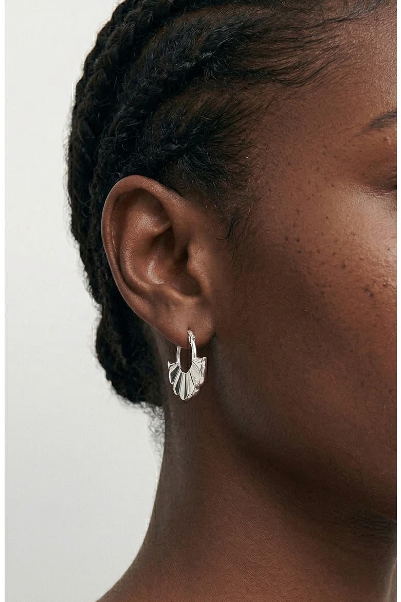 Tali Hoops in Silver, Alternate, color, Silver