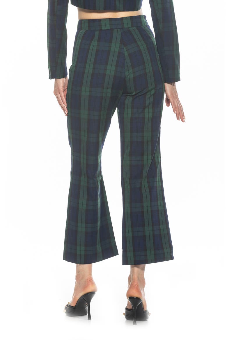 Jayden Plaid Wide Leg Pants, Alternate, color, GREEN PLAID
