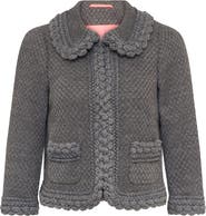 Maison Common Jersey Jacket With Knitted Trim