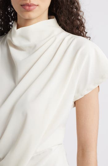 Jade Asymmetric Drape Top