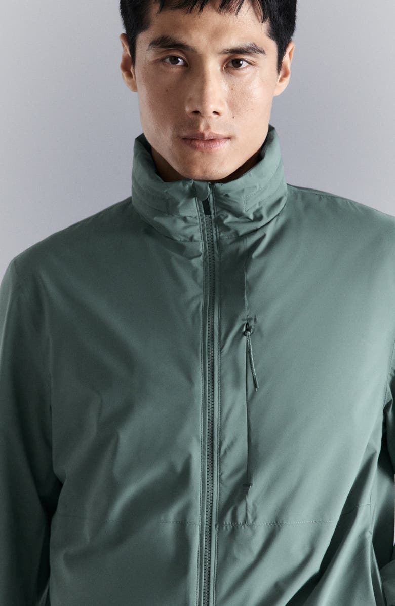 MANGO Packable Water Repellent Jacket, Alternate, color, Dark Green