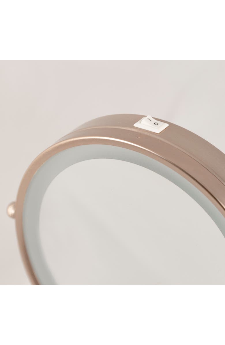 Zadro Lighted Makeup Mirror with 8X/1X Magnifications, Alternate, color, Rose Gold