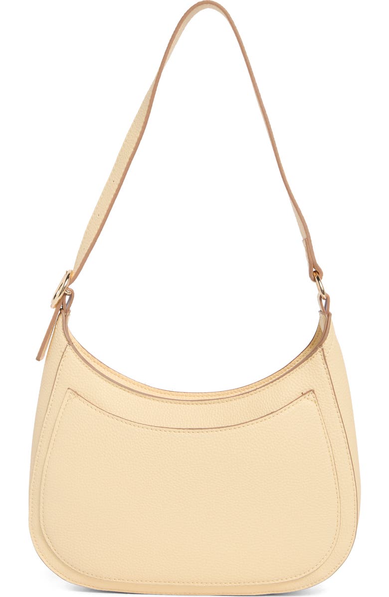 Nanette Lepore Crescent Faux Leather Shoulder Bag, Alternate, color, Panna Cotta