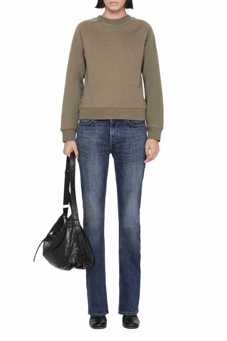 Lily Crew Sweatshirt, Alternate, color, WASHED KHAKI