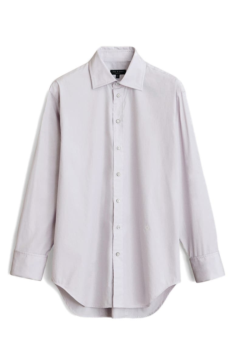 rag & bone Diana Cotton Poplin Button-Up Shirt, Alternate, color, Lavender