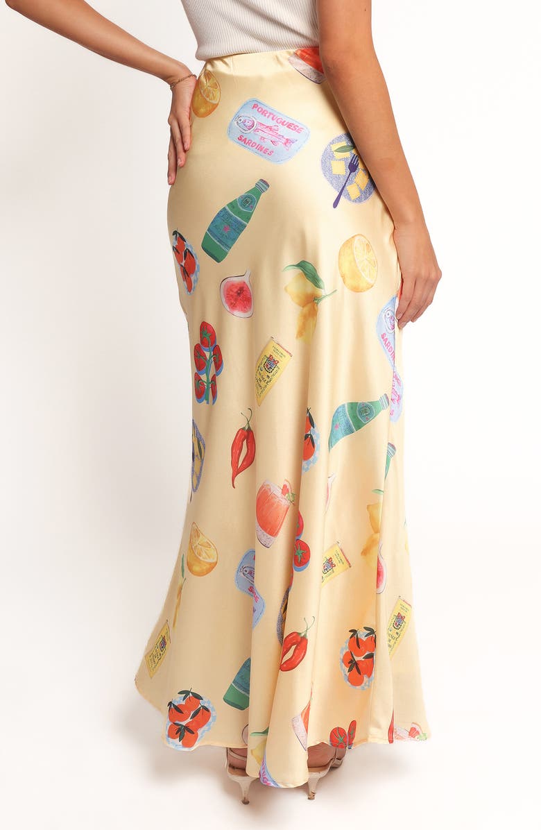 Petal & Pup Kinsey Satin Maxi Skirt, Alternate, color, Yellow