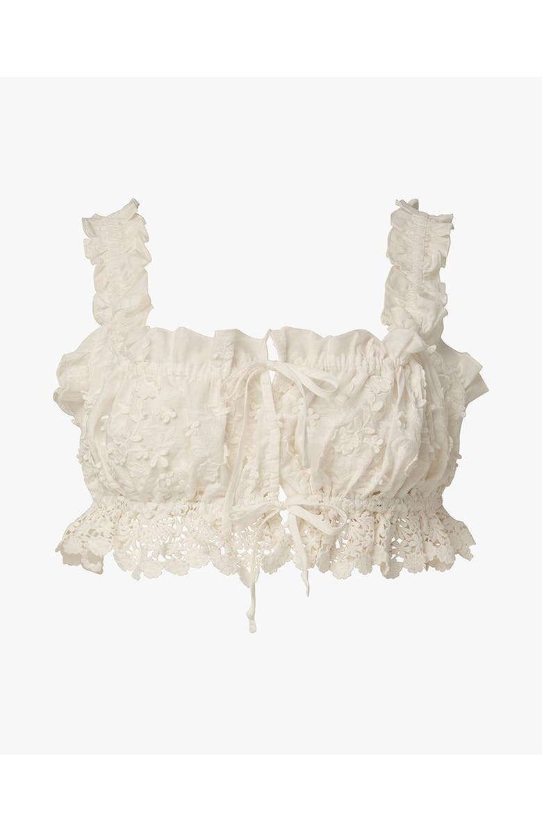 WeWoreWhat Double Tie Top, Alternate, color, Ivory