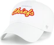 '47 Women's '47  White Kansas City Chiefs Trendy Script Clean Up Adjustable Hat