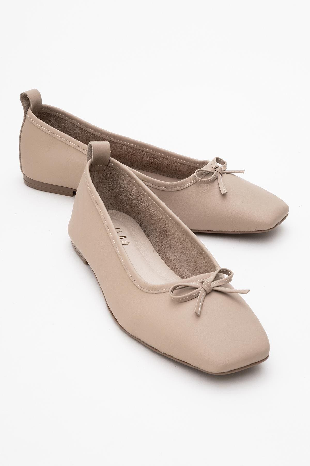Beige Leather